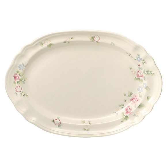 Pfaltzgraff Tea Rose Large 15” Oval Serving Platter - Picture 5 of 6